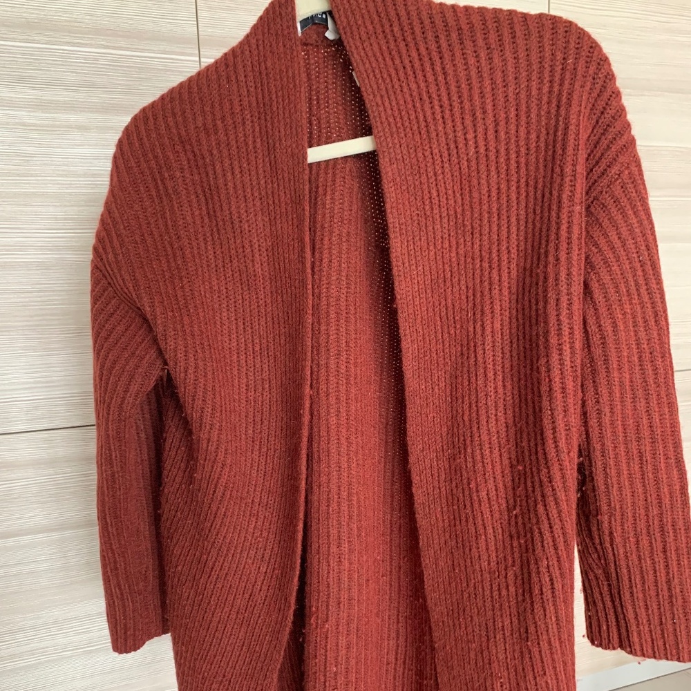 Vince. Cardigan Sweater Wool Alpaca Blend Size Small Red/Orange